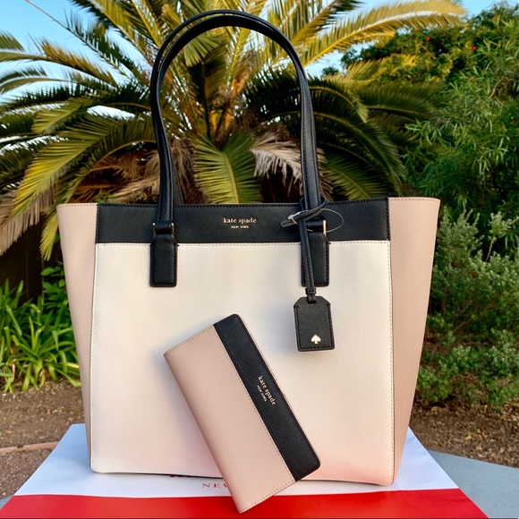 Kate Spade Cameron Laptop Leather Tote /Wallet Set - Picture 2 of 7